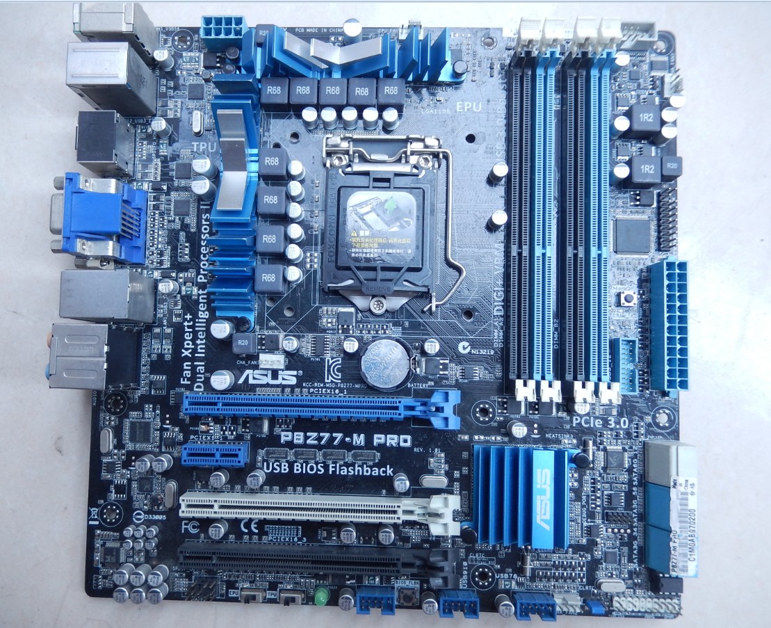 ASUS P8Z77-M PRO Motherboard LGA1155 Intel Z77 DDR3 VGA HDMI DVI With Back Panel